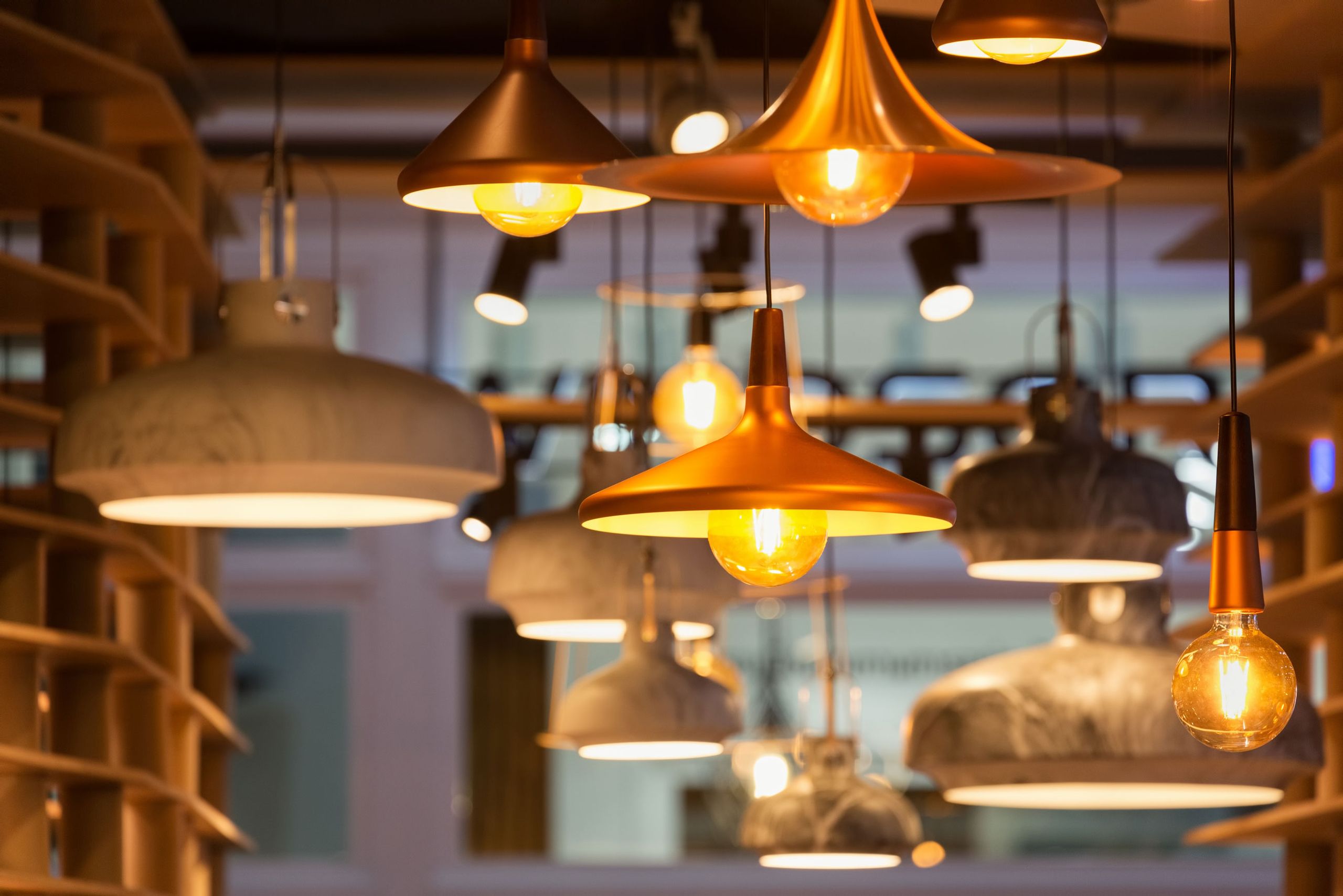 Leuchten in einem Raum